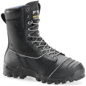 NEW MATTERHORN men's 8 internal metguard aluminum toe boots in black
